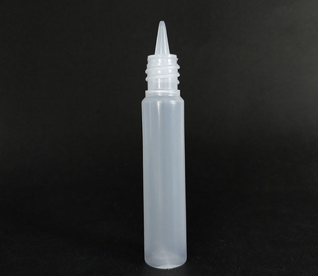 Bottiglia di liquido in plastica rotonda e trasparente in PET con logo personalizzato
