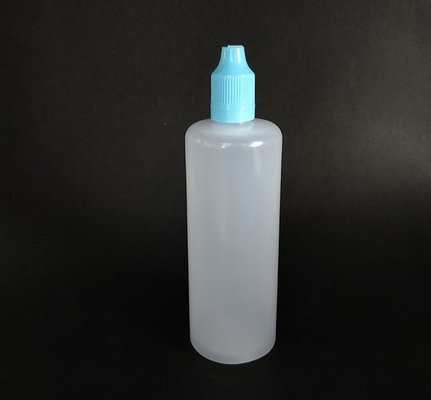 Bottiglia di liquido PET E rotonda da 100 ml con tappo a vite con logo personalizzato stampato