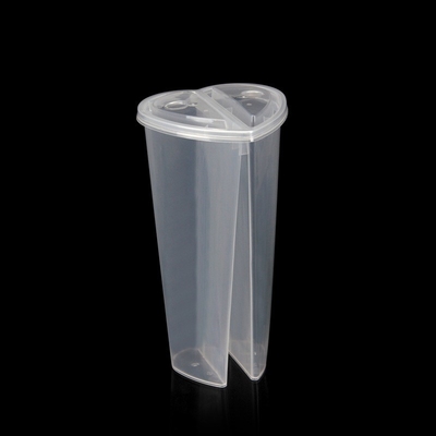 Bottiglie di plastica a prova di perdite in forma quadrata e rotonda
