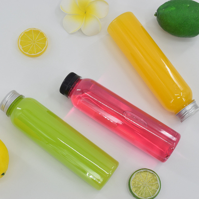 Bottiglie di tè a bolla di plastica a prova di perdite da 350 ml con viti sui coperchi