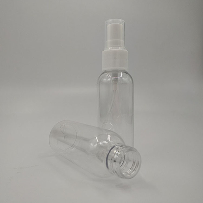 Bottiglia a spruzzo di plastica PET rotonda 10ml 15ml 30ml 50ml 60m 70ml 100ml 200ml 500ml Capacità
