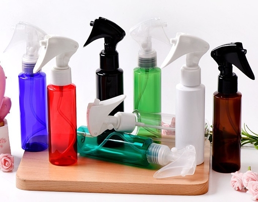 Bottiglia di plastica rosa trasparente personalizzabile / Bottiglia PET a pompa per la distribuzione di cosmetici