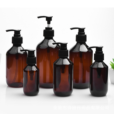 Bottiglia di pompa di shampoo rosa PET per la distribuzione di cosmetici per viaggi