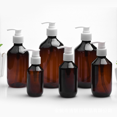 Bottiglia di pompa di shampoo rosa PET per la distribuzione di cosmetici per viaggi
