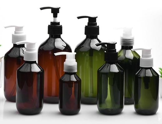 Bottiglia di pompa di shampoo rosa PET per la distribuzione di cosmetici per viaggi
