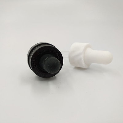 10 ml Bottiglie a goccia con tappo trasparente nero Personalizzare