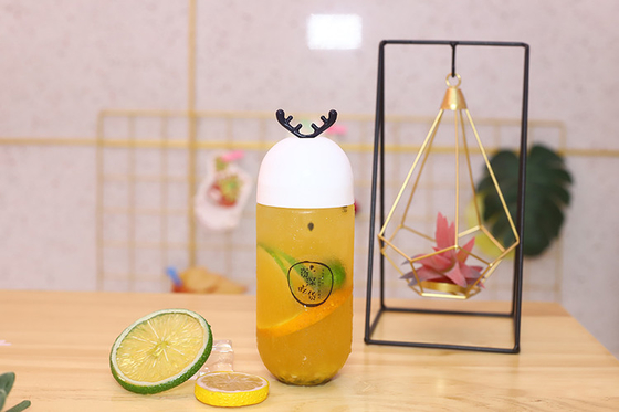 bottiglie di succo di plastica a prova di perdite da 250 ml con viti sul coperchio