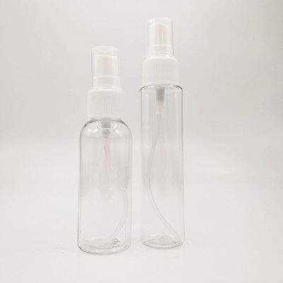 Bottiglia di spray in plastica PET liscia 10ml 15ml 30ml 50ml 60m 70ml 100ml 200ml 500ml Trasparente