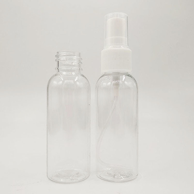 Bottiglia di spruzzo in plastica PET trasparente per superfici lisce Capacità 10ml 15ml 30ml 50ml 60m 70ml 100ml 200ml 500ml