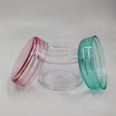 Vaso di plastica per cosmetici a superficie liscia in capacità 10ml 15ml 30ml 60ml 80ml 100ml 120ml 150ml per la collezione di cosmetici