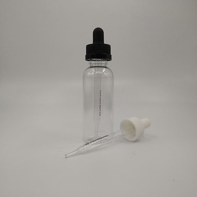 Bottiglie di vetro trasparente nero con tappo a vite per liquidi in vari ml 10-120
