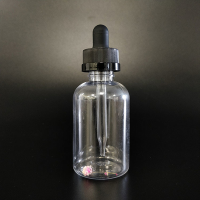 Bottiglie di vetro trasparente nero con tappo a vite per liquidi in vari ml 10-120