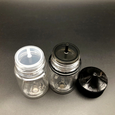 Bottiglia trasparente rotonda E liquida da 100 ml con tappo a vite a prova di bambino e serigrafia personalizzata