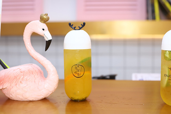 Bottiglie di tè al latte di plastica trasparente Capacità 120 ml 250 ml 350 ml 500 ml 1000 ml