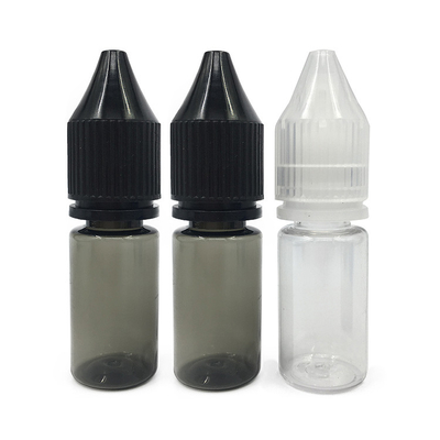 Bottiglia di liquido di 18 mm di taglia di collo rotonda E con materiale trasparente e tappo a prova di bambini