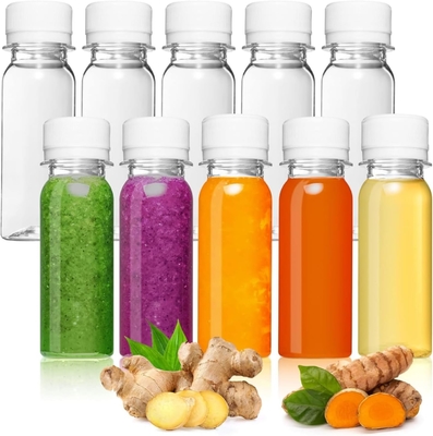 Nuovo design bottiglie di plastica 250ml 350ml 500ml succo di frutta bottiglie in PET con tappo bottiglie di plastica usa e getta per succo in magazzino
