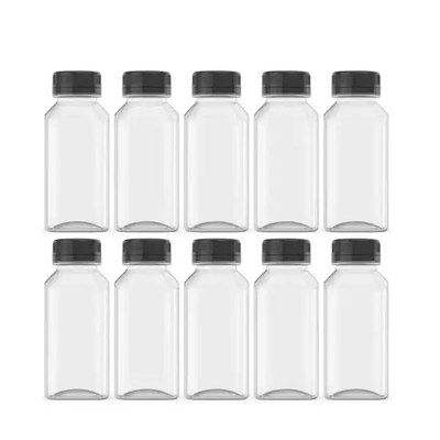 Nuovo design bottiglie di plastica 250ml 350ml 500ml succo di frutta bottiglie in PET con tappo bottiglie di plastica usa e getta per succo in magazzino