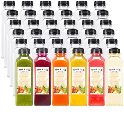 Bottiglie di succo di 250 ml con tappo bianco con logo personalizzato Bottiglia di plastica per animali domestici