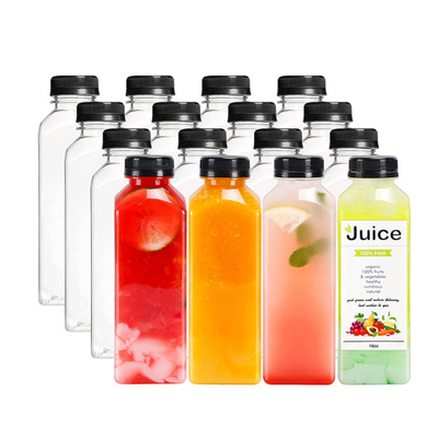 Bottiglie di succo in colori personalizzati con materiale biodegradabile e diverse capacità 120ml 250ml 350ml 500ml