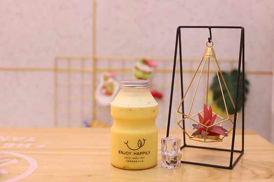 Bottiglie di tè di latte di plastica a prova di perdite con vite sul coperchio Materiale resistente senza BPA