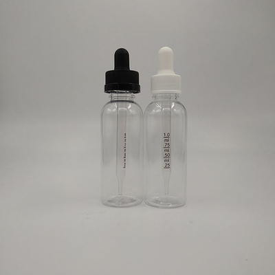 Bottiglie di plastica a goccia per prodotti liquidi in contenitori di vetro a superficie liscia