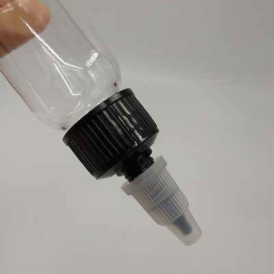 Bottiglie a goccia Bottiglie a goccia PET di plastica trasparente con tappo a vite Tipo di tenuta