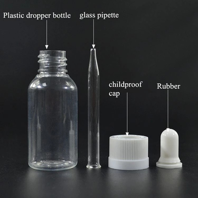 Bottiglie in vetro di plastica a scatola a vite a prova di perdite per la distribuzione accurata di liquidi