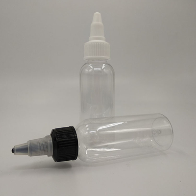 Bottiglie a goccia Bottiglie a goccia PET di plastica trasparente con tappo a vite Tipo di tenuta