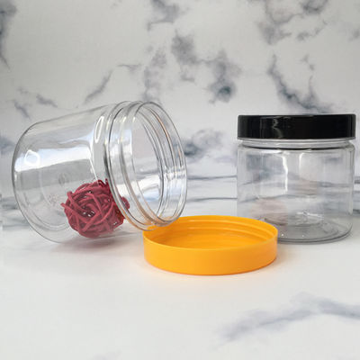 Contenitori di barattoli di plastica su misura con coperchio di plastica e servizi di stampa