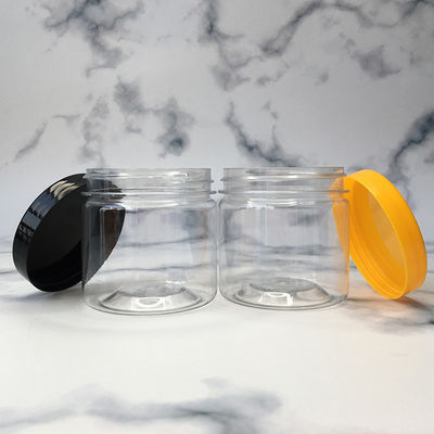 Contenitori di barattoli di plastica su misura con coperchio di plastica e servizi di stampa