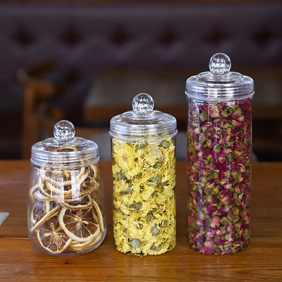 Stampe personalizzate di vasetti in plastica trasparente per soluzioni di imballaggio trasparente