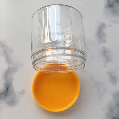 Contenitori in plastica da 85 mm di diametro, resistenti e sicuri, con sigillo in lamina di alluminio