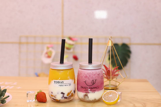 Bottiglie di tè al latte ad alta capacità possono essere personalizzate con maniglia 120ml 250ml 350ml 500ml 1000ml