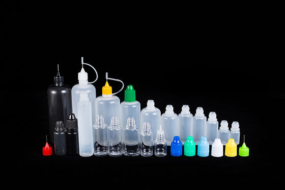 Piccole bottiglie nere trasparenti per liquidi 10ml 15ml 30ml 60ml 80ml 100ml Capacità