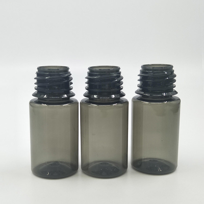 Bottiglia trasparente nera e liquida con produzione di colori di stampa personalizzata