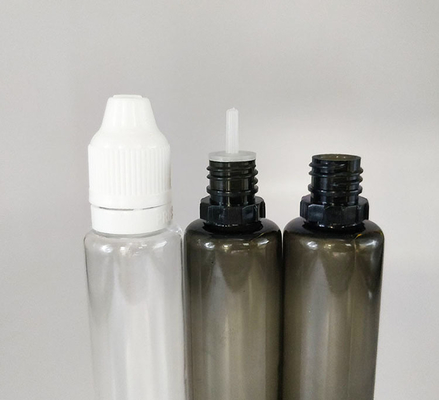 Flacone di liquido elettronico trasparente con collo da 18 mm e capacità da 10 ml 15 ml 30 ml 60 ml 80 ml 100 ml