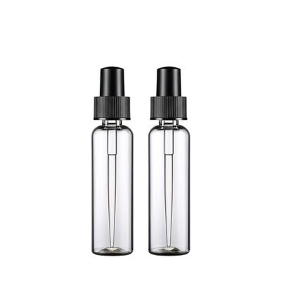 Flacone per liquido per sigaretta elettronica con tappo a vite, che incorpora materiale PET e trattamento superficiale serigrafico, ideale per contenitori di liquido per sigaretta elettronica