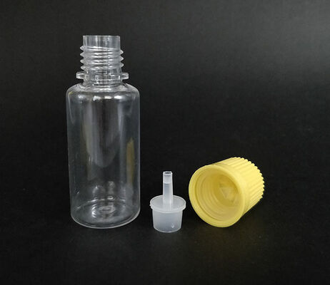 Bottiglia liquida a collo a prova di bambino di tipo E con capacità multiple 10ml 15ml 30ml 40ml 60ml 80ml 100ml costruita con PET