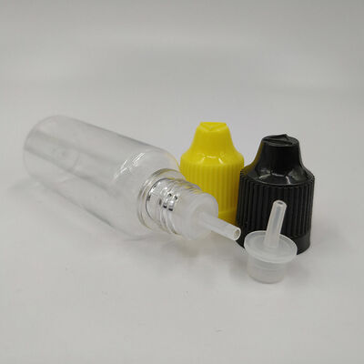 Bottiglie con collo a prova di bambino per liquidi con collo da 18 mm progettate per soddisfare gli standard di sicurezza e garantire la chiusura a prova di bambino negli imballaggi di liquidi