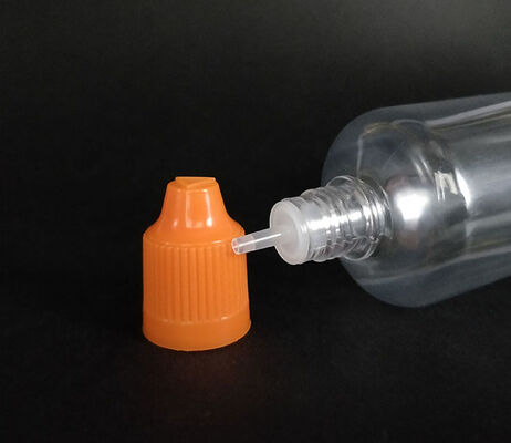 Bottiglia rotonda trasparente per e-liquid serigrafata, adatta per etichettatura personalizzata e soluzioni di packaging nel settore del vaping