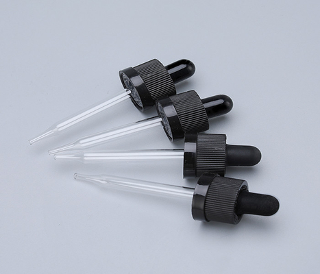 Bottiglie di plastica trasparente nera da 1 oz