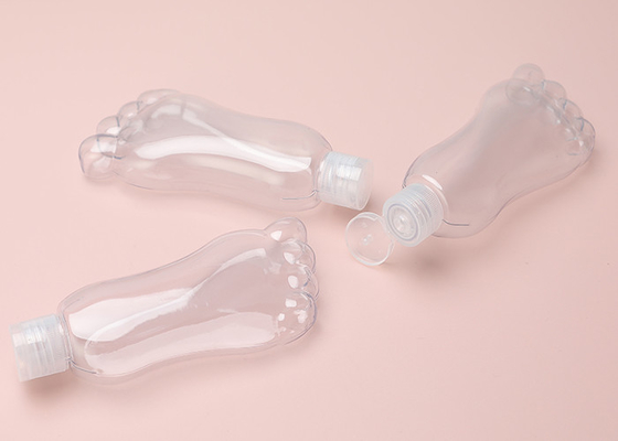 Bottiglia riutilizzabile di plastica della catena chiave di forma 30ml 60ml del piede con Flip Cap