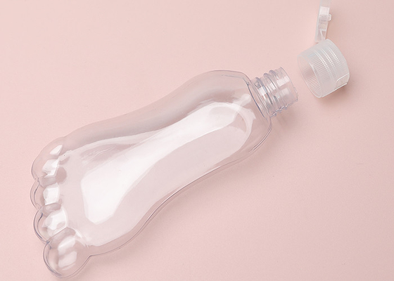 Bottiglia riutilizzabile di plastica della catena chiave di forma 30ml 60ml del piede con Flip Cap