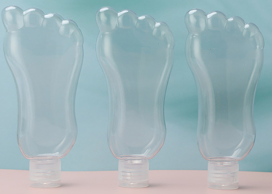 Bottiglia riutilizzabile di plastica della catena chiave di forma 30ml 60ml del piede con Flip Cap