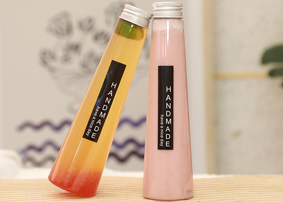 Bibita conica Juice Bottle With Lid di plastica 7oz 200ml