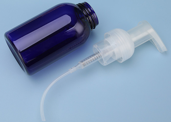 Schermo facciale della bottiglia della pompa della schiuma della pulitrice della mousse blu vuota che stampa OEM