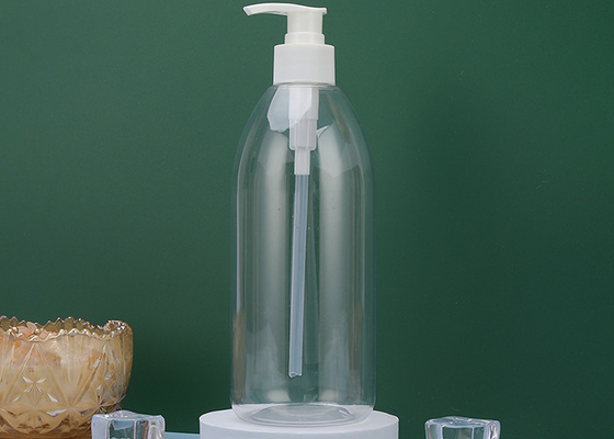 serratura 550ml giù l'ANIMALE DOMESTICO Amber Plastic Shampoo Bottles della pompa 72*176mm