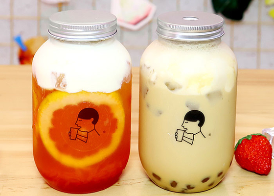 il tè di alluminio del latte del cappuccio 500ml imbottiglia 7.8*14cm Juice Bottles quadrato