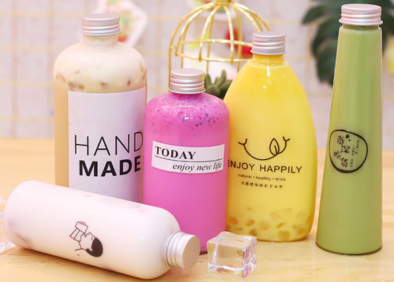 Cappuccio di alluminio vuoto di H 13.8cm Juice Milk Tea Bottles With