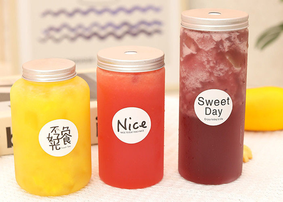 Juice Bottles For Milk Tea riutilizzabile di plastica 350ML 500ML